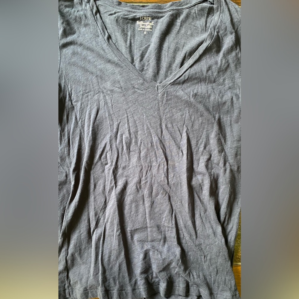 J. Crew Navy V-Neck  Tee
